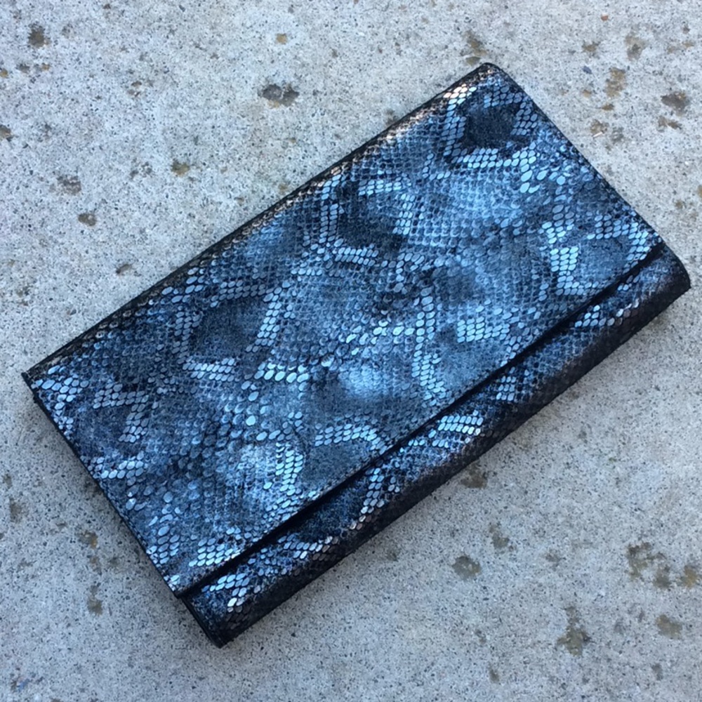 Leatherock Animal Print Leather Clutch Made in US